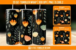 Sunflower Tumbler Wrap Designs, Sublimation Wrap Product Image 1