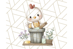 Cottagecore Kitchen Chicken Clipart PNG, Fairytale Style Product Image 3