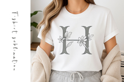 Alphabet, Letters, Monogram, Gray Flowers Product Image 1