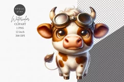 Farm animals clipart, Adventurous cow, Cow clipart Product Image 1