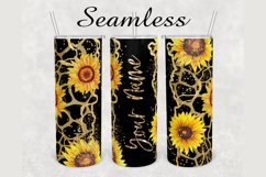 Sunflower Giraffe Gold Agate 20oz sublimation design tumbler Product Image 1