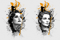 Abstract Trash Polka Portrait Tattoo Design Product Image 5