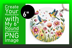 Creative Keychain Round Design PNG , Birds Product Image 1
