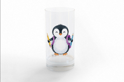 Cute Penguin with Backpack Holding Pencils Watercolor PNG Product Image 3