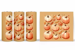 Fall Pumpkin Tumbler Sublimation. Fall Tumbler Design Product Image 2