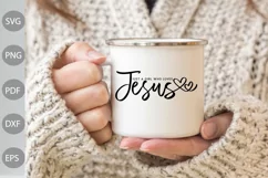 Just A Girl Who Loves Jesus SVG Design / Christian Tshirt Product Image 3