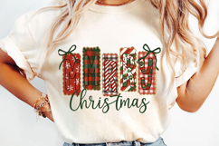 Merry Christmas Patchwork Sublimation, Christmas Png Product Image 2