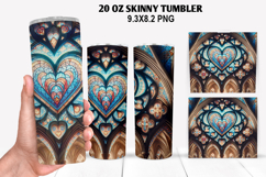 Flower Skinny Tumbler 20oz Wrap Design, Winter Tumbler Wrap Product Image 1