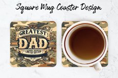 Greatest Dad Mug coaster | Coaster | Sublimation Design Product Image 1