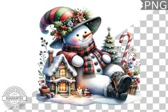 Christmas Snowman Sublimation - Clipart PNG Bundle Product Image 19