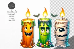 Halloween clipart, Candles clipart, Autumn clipart Product Image 1