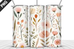 Flowers Tumbler Wrap | Sublimation Design | Tumble PNG Product Image 4