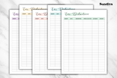 Editable Tax Deduction Tracker Sheet Template 4 Product Image 3