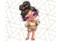 Sassy Mom Coffee PNG Clipart, Messy Bun Mom Life PNGs Product Image 3