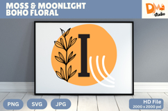 Moss &amp; Moonlight Boho Floral Monogram Product Image 1