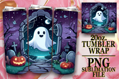 Serene reflections 20oz tumbler wrap, Ghost Product Image 1