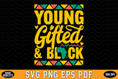 Young Gifted &amp; Black SVG Design | SVG Cut files Product Image 1