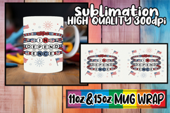 Radiant moments sublimation mug wrap, Patriotic Product Image 1