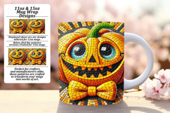 Sleek 11oz Png Mug Wrap Artwork , Cute Pumpkin Product Image 1