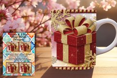 Delightful 15oz Mug Wrap Png Template , 3D Xmas Product Image 1