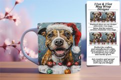 Winter Holiday Mug Wrap Christmas Peeking Dog Design 11oz Product Image 1