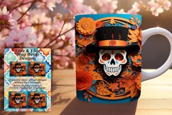 Autumn 3D Halloween Mug Wrap - Sublimation 11oz 15oz Product Image 1
