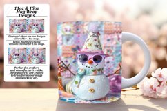 Holiday Snowman Sublimation Mug Wrap 11oz/15oz Summer Cheer Product Image 1