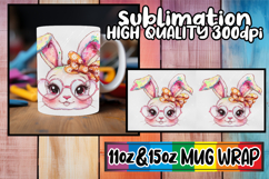 Dreamy afternoons 11oz 15oz sublimation wrap, Easter Bunny Product Image 1