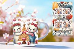 LUSH 15oz PNG Mug Wrap Template , Valentine Bear Product Image 1