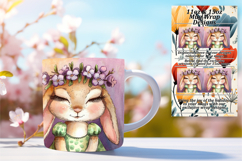 CHIC 11oz PNG Mug Wrap Template , Cute Bunny Product Image 1