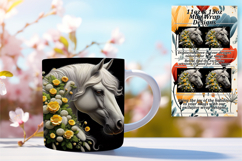 Charming 15oz Mug Wrap Png Artwork , Horse Product Image 1