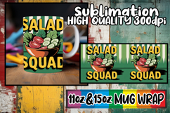 Vibrant escapes 11oz 15oz sublimation wrap, Retro Food Product Image 1