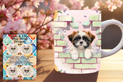 Vivid 15oz Mug Wrap Png Artwork , Cute Dog Product Image 1