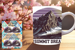 Elegant 15oz Mug Wrap Png Template , Adventure Product Image 1