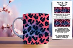 Eye-Catching Glitter Leopard Print Mug Wrap 11oz/15oz Product Image 1