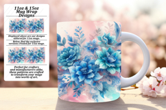 Playful 15oz Mug Wrap Png Artwork , Watercolor Patter Product Image 1