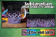 Blossom Glam: Glitter Leopard Mug Wrap Product Image 1