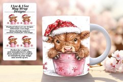 Stylish 11oz Mug Wrap Png Template , Christmas Product Image 1