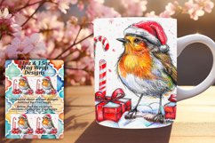 11oz 15oz Mug Wrap - Festive Watercolor Design Product Image 1