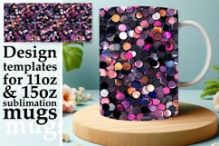 Colorful Sparkly Glitter Mug Wrap Art Product Image 1