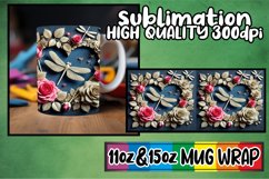 Cheerful days 11oz 15oz sublimation wrap, 3D Heart Product Image 1