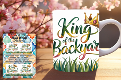 Chic 15oz Mug Wrap Png Template , Father's Day Product Image 1