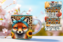 Whimsical 15oz Mug Wrap Png Artwork , Cute Animals Product Image 1