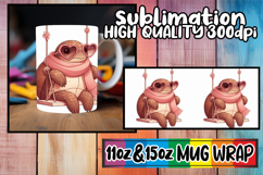 Whimsical charm 11oz 15oz mug wrap, Turtle Product Image 1