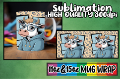Sweet memories 11oz 15oz sublimation wrap, Cute Cow Product Image 1