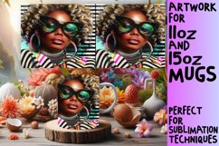 Melanin Marvel: Portrait Mug Wrap Sublimation,11oz/15oz Product Image 1