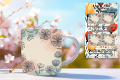 Bold 15oz Mug Wrap Png Design , Flowers Product Image 1