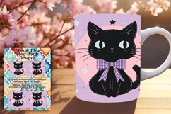 Charming Watercolor Kitten Mug Wrap PNG Product Image 1