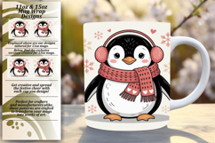 Creative 11oz Mug Wrap Png Template , Valenines Animals Product Image 1