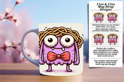 LUXE PNG Mug Wrap Design 15oz , Monster Product Image 1